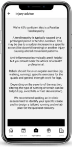 physio clinic app injury diagnosis advice